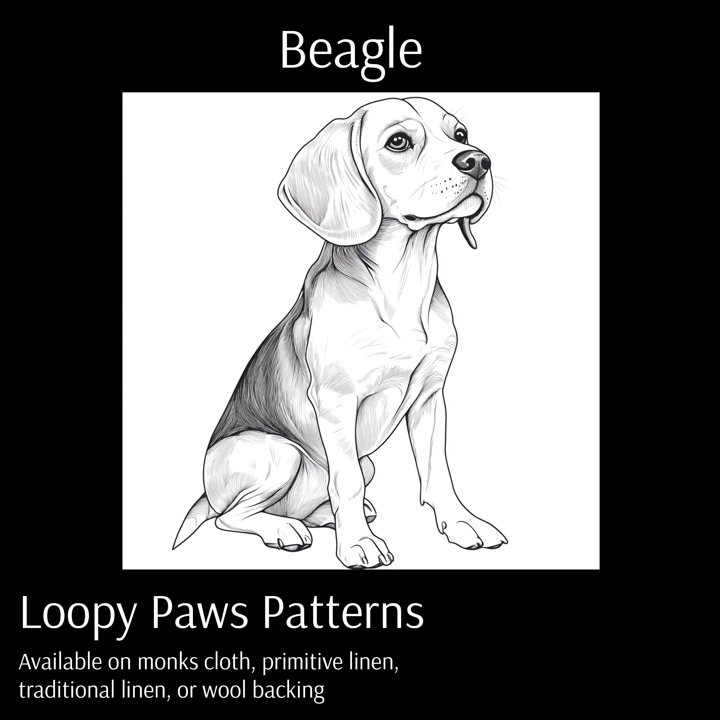 Beagle - Loopy Paws Pattern